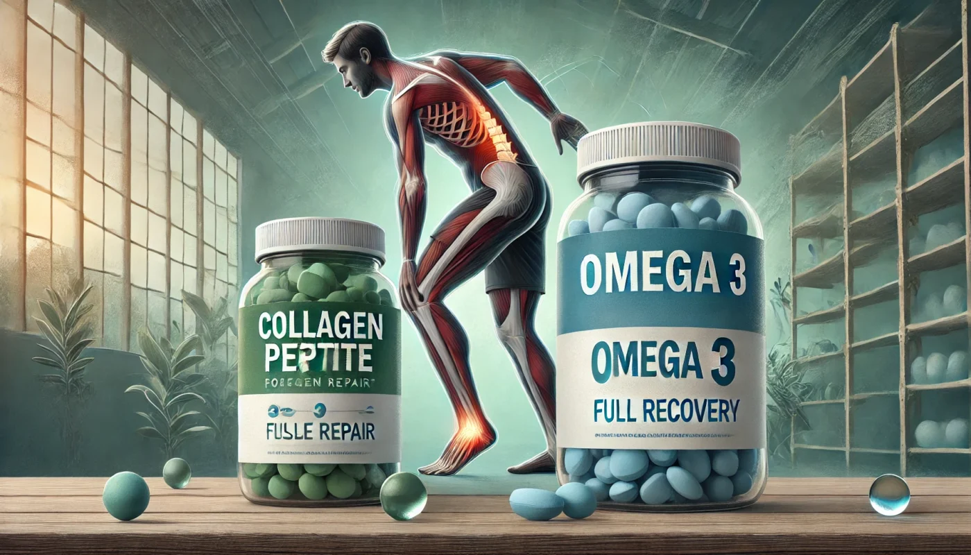 Collagen Peptide and Omega 3 supplements for Plantar Fasciitis recovery. 