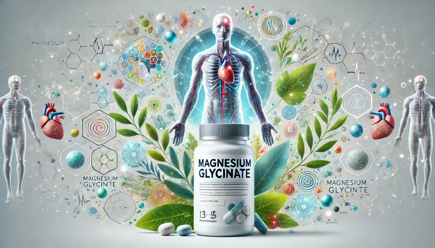  Magnesium Glycinate supplements emphasizing overall health. 