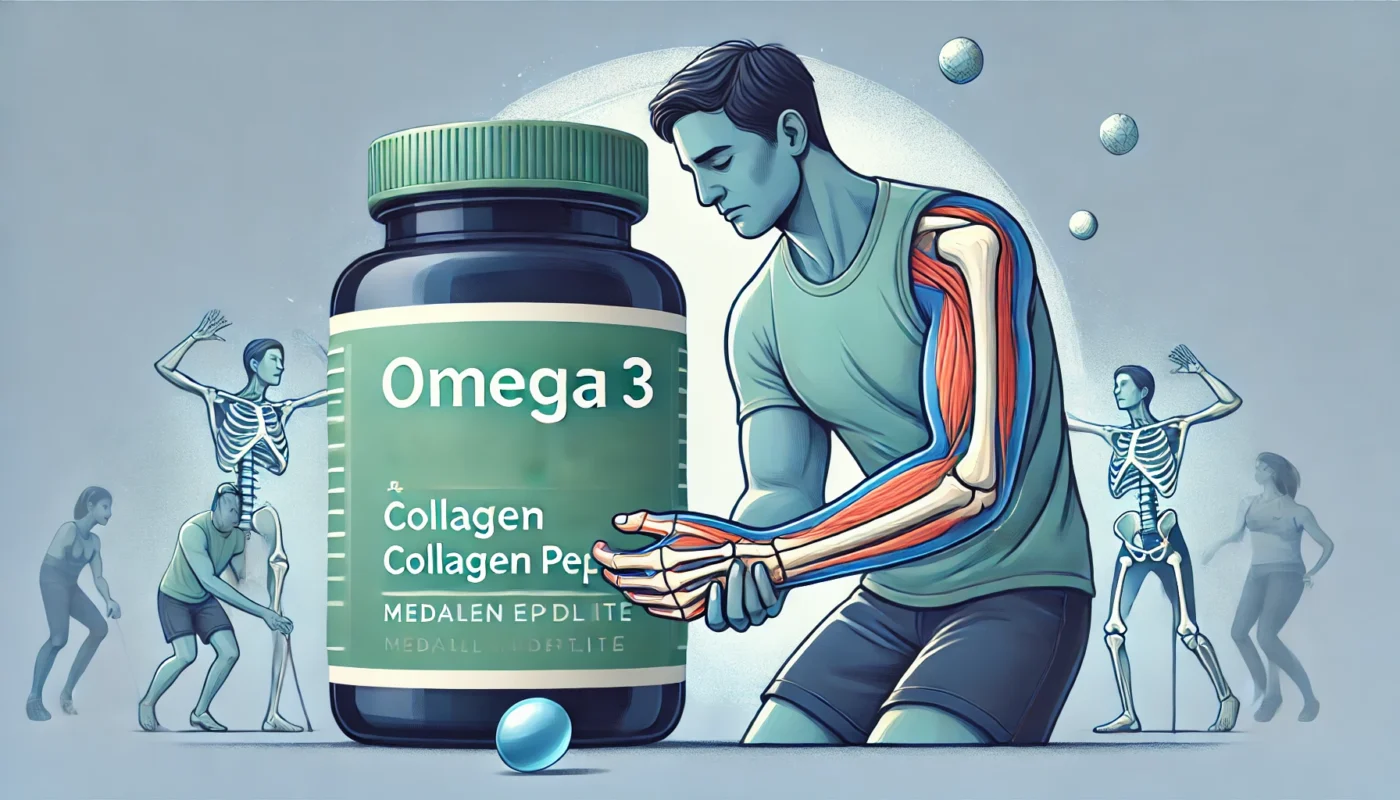 Omega 3 and Collagen Peptide supplements for recovery from Golfer’s Elbow (Medial Epicondylitis). 