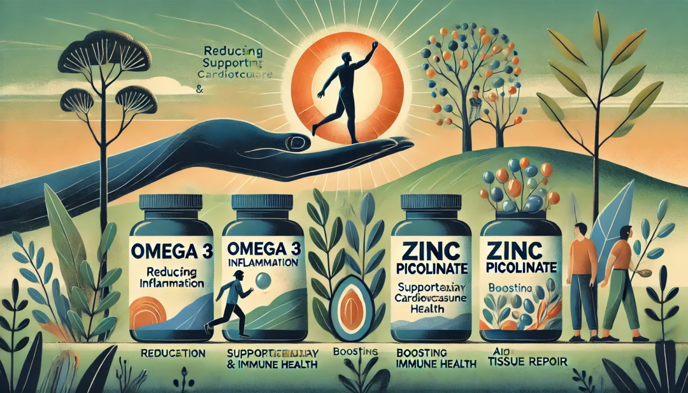 Omega 3 and Zinc Picolinate supplements to support individuals with HIV_AIDS. 