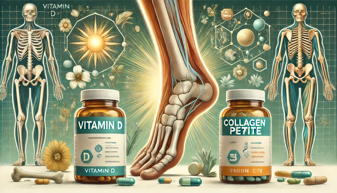 Vitamin D and Collagen Peptide supplements that may aid in foot fracture recovery_ 