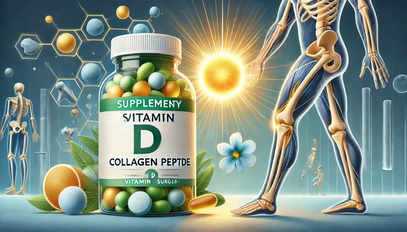 Vitamin d and collagen peptide for arthroscopic surgery