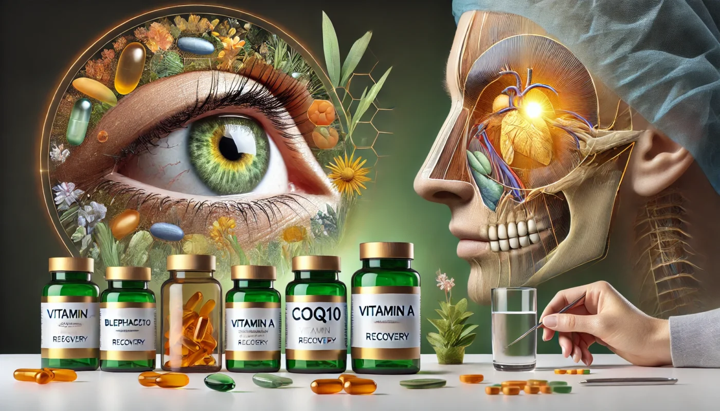 coq 10 and vitamin A supplements for blepharoplasty (eyelid surgery) recovery, 