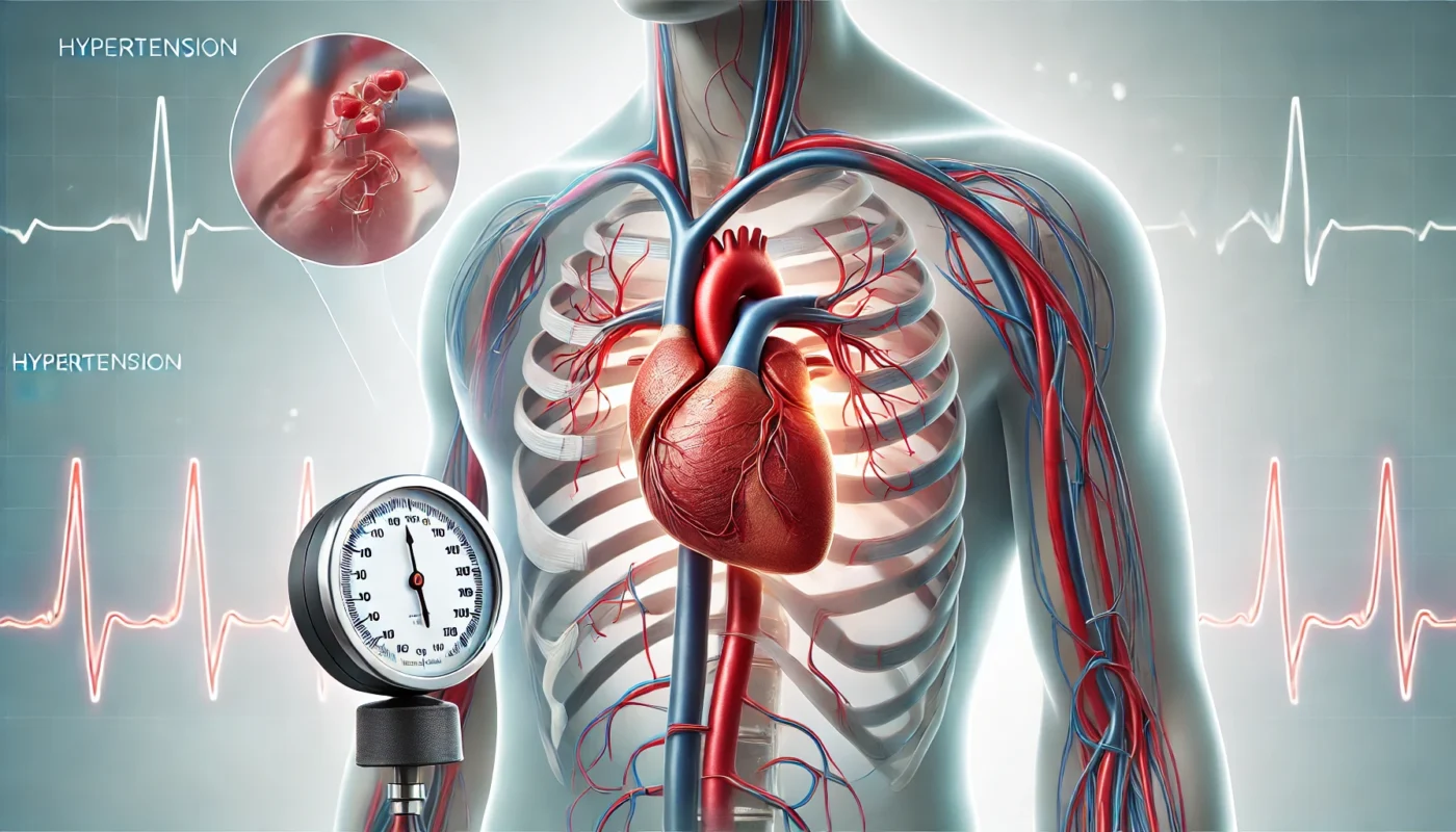 depicting the relationship between hypertension and the aorta.