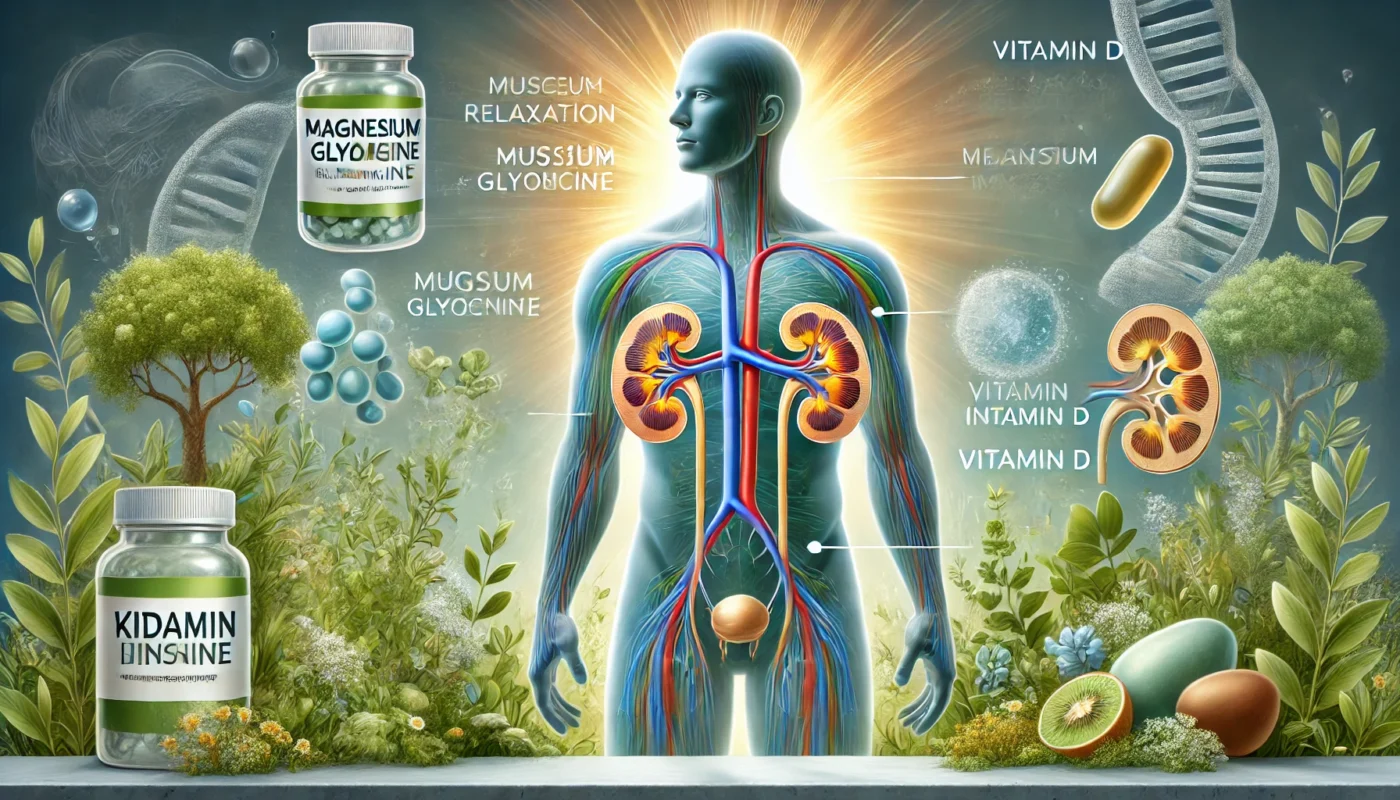 magnesium glycinate and vitamin d for  healthy kidneys.