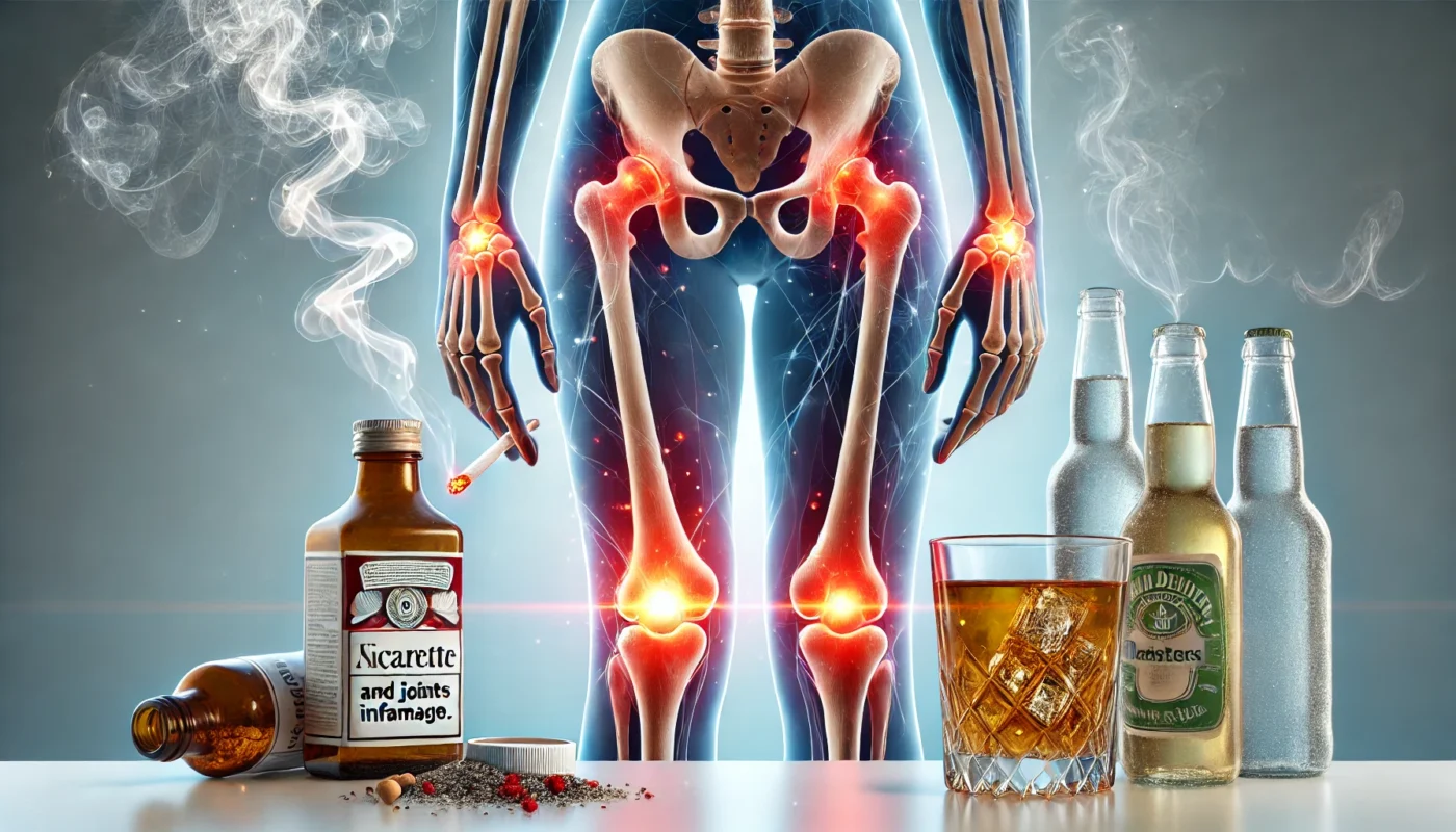  smoking and alcohol contribute to systemic inflammation and joint damage.