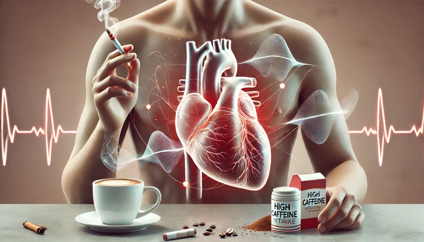 smoking and high caffeine intake to atrial fibrillation (AFib).