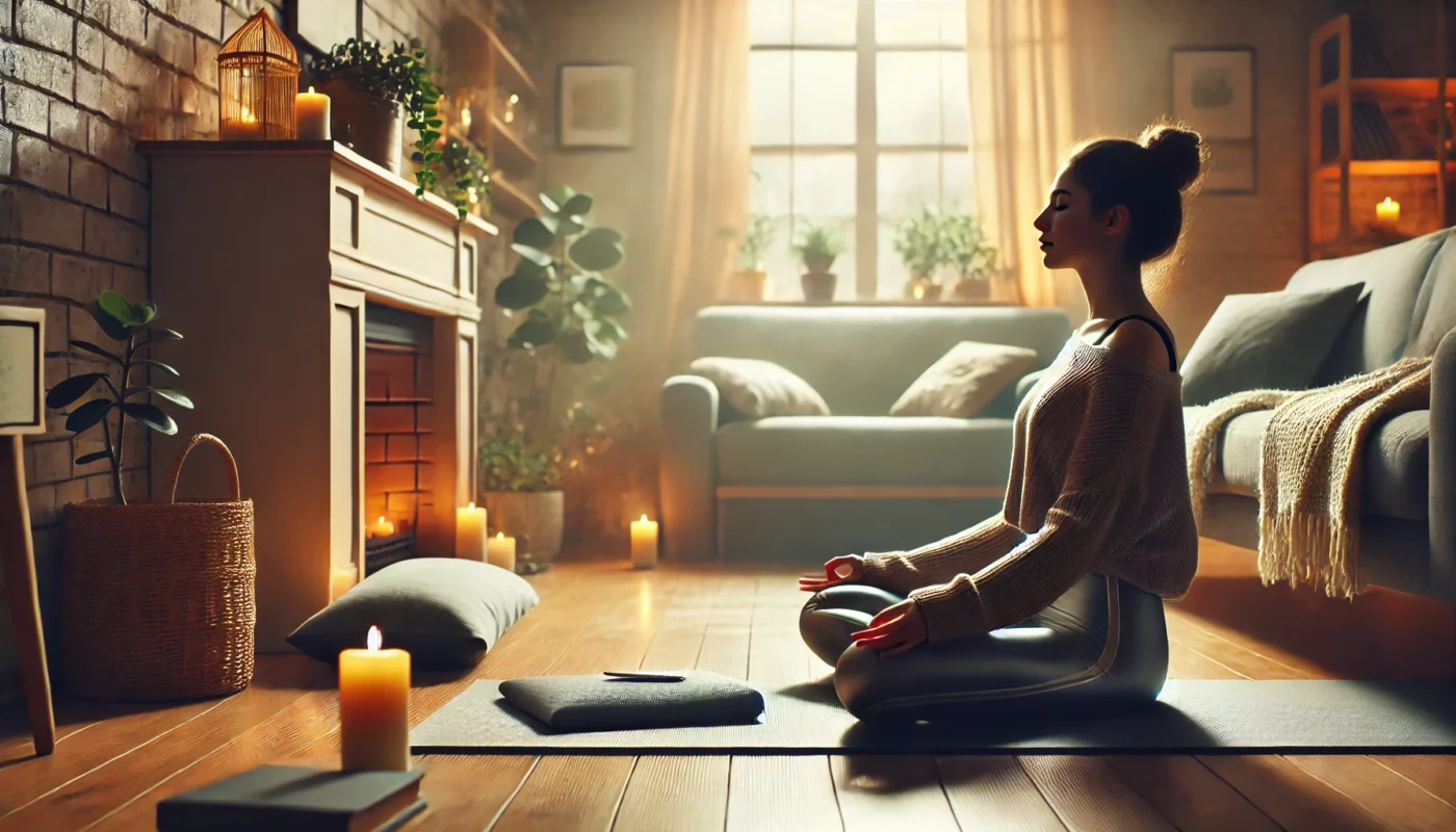 A person practicing body scan meditation in a calm environment to increase attention span and relaxation.