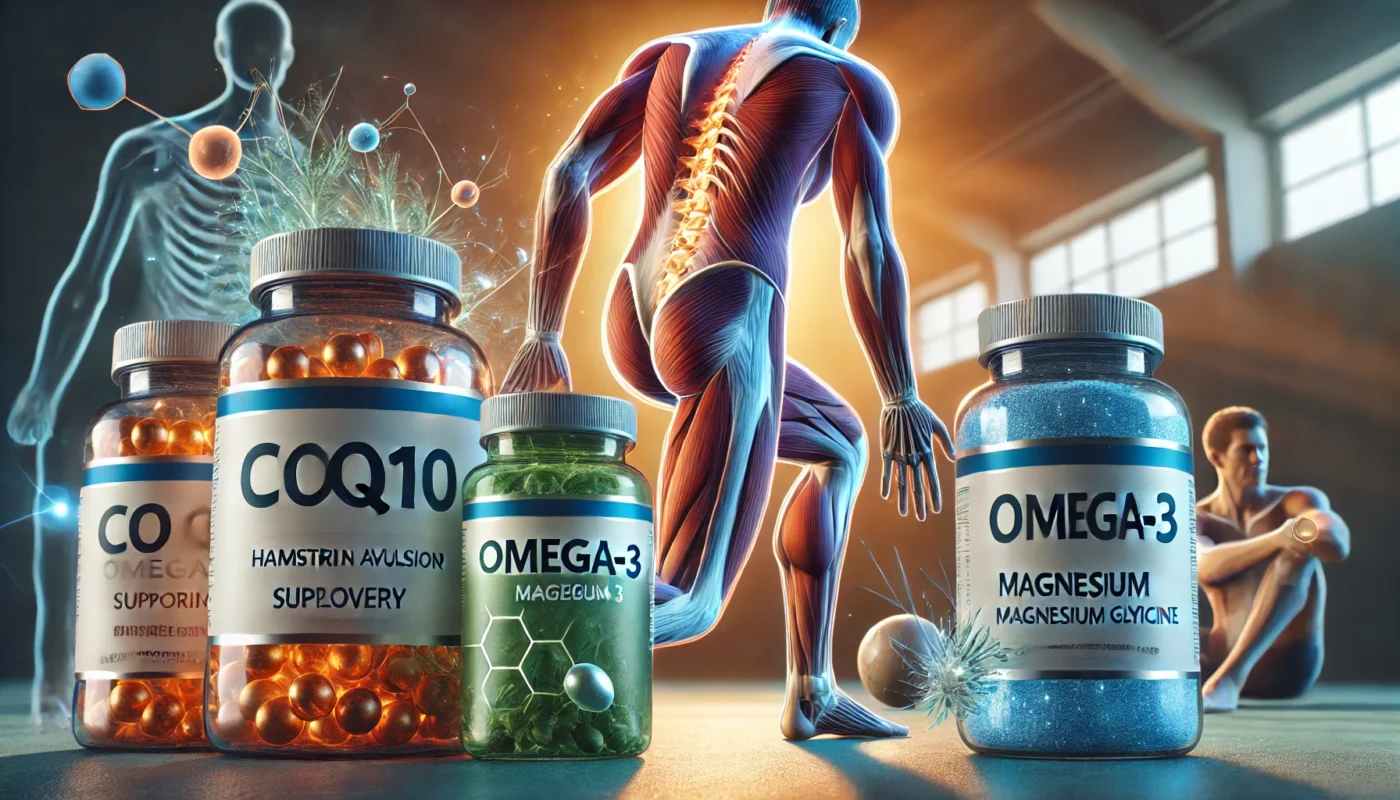 supplements for hamstring avulsion recovery_ CoQ10, Omega-3, and Magnesium Glycinate. 